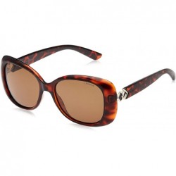 Rectangular Women's Pld4051/S Rectangular Sunglasses - Dark Havana - CK17YLDGZH8 $40.27