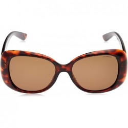 Rectangular Women's Pld4051/S Rectangular Sunglasses - Dark Havana - CK17YLDGZH8 $40.27