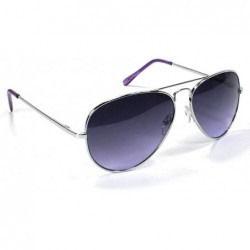 Aviator Aviator Sunglasses For Women Metal Frame 1314 - Purple - C011ERGW1FR $18.56