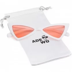 Cat Eye Cat eye Sunglasses for Women Men High Pointed Triangle Glasses - Pink - CZ18D022ZX7 $8.81
