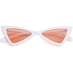 Cat Eye Cat eye Sunglasses for Women Men High Pointed Triangle Glasses - Pink - CZ18D022ZX7 $8.81