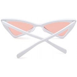 Cat Eye Cat eye Sunglasses for Women Men High Pointed Triangle Glasses - Pink - CZ18D022ZX7 $8.81