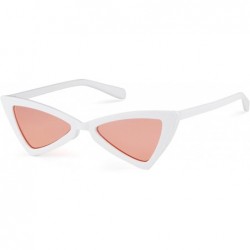 Cat Eye Cat eye Sunglasses for Women Men High Pointed Triangle Glasses - Pink - CZ18D022ZX7 $8.81