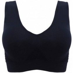 Sport Air Permeable Cooling Summer Sport Yoga Wireless Bra - Black - CP18UC9LAXM $18.81