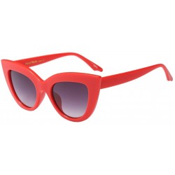 Wayfarer Vintage Cat Eye Style Oversized Holiday Womens Sunglasses Designer - Red - CR18GK80GTY $10.49