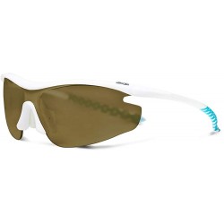 Sport Zeta White Hiking/Mountain Biking Sunglasses with ZEISS P8010 Brown Tri-flection Lenses - C818KMTII2O $33.07