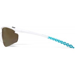 Sport Zeta White Hiking/Mountain Biking Sunglasses with ZEISS P8010 Brown Tri-flection Lenses - C818KMTII2O $38.43