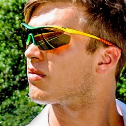 Sport Zeta White Hiking/Mountain Biking Sunglasses with ZEISS P8010 Brown Tri-flection Lenses - C818KMTII2O $38.43