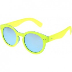 Round Shape AFH 6 Yellow Sunglasses - CG18UQ6KDTQ $9.37