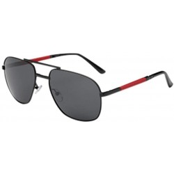 Rectangular Unisex Summer Polarized Folding Eyebrow Pencil Sunglasses Fashion Glasses Aviation Luxury Accessory (Red) - Red -...