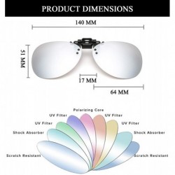 Aviator Polarized Clip-on Aviator Sunglasses Anti-glare UV Protection Sunglasses for Prescription Glasses - Silver - CM18H7M8...