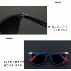 Square Men's Polarized Fashion Sunglasses Classic Box Sunglasses Men's Casual Large Frame Sunglasses - F - C218SX494D9 $7.01