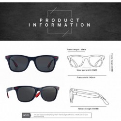 Square Men's Polarized Fashion Sunglasses Classic Box Sunglasses Men's Casual Large Frame Sunglasses - F - C218SX494D9 $7.01