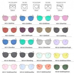 Round Sunglasses Mirror Classic Glasses Driving - Silversilver - C2198MWO8CK $10.88