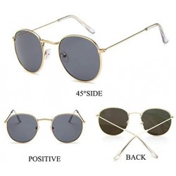 Round Sunglasses Mirror Classic Glasses Driving - Silversilver - C2198MWO8CK $10.88