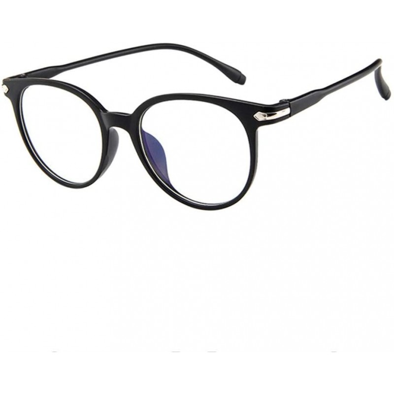 Aviator Non Prescription Eyeglasses Lightweight Computer - Black - CR199L9E9A6 $6.97