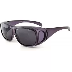 Oval 43199 Polarized Over Sunglasses - Charcoal - CE11E7JLW31 $27.63