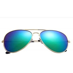 Oversized Sunglasses protection Polarized Designer Vacation - Gold Green - CF190QYUYH8 $11.50