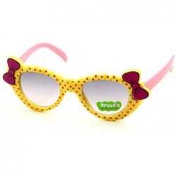 Cat Eye 2019 Kids Sunglasses Girls Brand Cat Eye Children Glasses Boys UV400 Bluepink - Yellowpink - CF18XDWHS2S $17.96