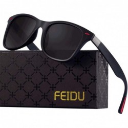 Round Polarized Sunglasses for Men Retro - Polarized Sunglasses for Men Sunglasses Man FD2150 - 1-a-black/Red - C8185NS54MG $...