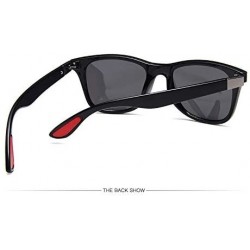 Square Classic Square Sunglasses Men Women Vintage Eyewear Driving Sun glasses - Black Yellow - C7197M36O30 $12.05