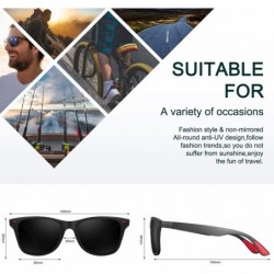 Round Polarized Sunglasses for Men Retro - Polarized Sunglasses for Men Sunglasses Man FD2150 - 1-a-black/Red - C8185NS54MG $...