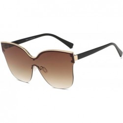 Goggle Women Cat Eye Fashion Sunglasses - Brown - C118WQ6ZRLG $15.74