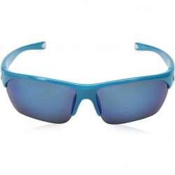 Rimless Detour Sunglasses - Glacier Blue Frame/Blue Mirror Polycarbonate Lens - CF12O3U6SLU $24.72