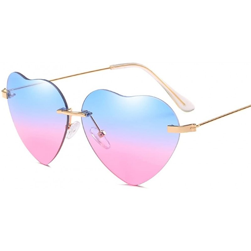 Cat Eye Women Heart Shape Beach Sunglasses Lovely Colorful Eyewear Cat-Eye Personality Girl Sunglasses - C9 - CA18DU58C2Q $9.33