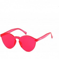 Wayfarer Heart Shape Rimless sunglasses Festival Party Glasses - Red (Round) - C418HSOLO2S $11.01