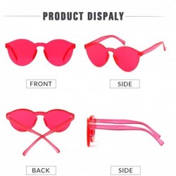 Wayfarer Heart Shape Rimless sunglasses Festival Party Glasses - Red (Round) - C418HSOLO2S $11.01