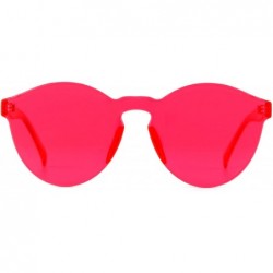 Wayfarer Heart Shape Rimless sunglasses Festival Party Glasses - Red (Round) - C418HSOLO2S $11.01