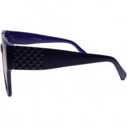 Oversized Oversized Exaggerated Retro Large Square Designer Womens Sunglasses - Blue - CD195CSYR5D $10.93