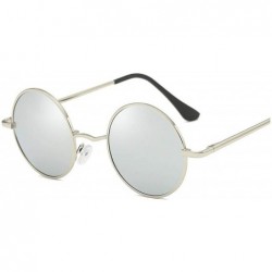 Goggle Retro Vintage Round Polarized Sunglasses Men Women Sun Glasses Metal Frame Black Lens Eyewear Driving - CG197Y74NU3 $2...
