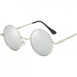 Goggle Retro Vintage Round Polarized Sunglasses Men Women Sun Glasses Metal Frame Black Lens Eyewear Driving - CG197Y74NU3 $5...