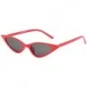 Cat Eye Retro Narrow Cat Eye Sunglasses for Women Clout Goggles Plastic Frame Birthday Gift For Girls - 3 - CZ18SZ92SX7 $12.80