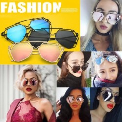 Wayfarer Womens Polarized Sunglasses Fashion Mirror Lens Metal Frame UV400 - Blue - CZ18CSM6N3S $14.52