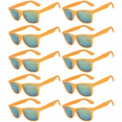 Wayfarer Vintage Mirrored Lens Sunglasses Matte Frame 10 Pairs in Multiple Colors OWL. - 10_pairs_orange_matte - CD189Q6W3S5 ...