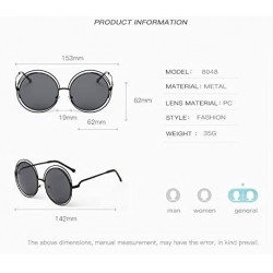 Round Men Sunglasses Women Vintage Metal Round Frame Vacation Beach Unisex UV Glasses Retro Fashion Sunglasses - G - CC196N57...