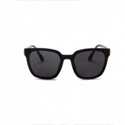 Round Polarized Sunglasses Classic Protection - Black - CX199LER2LD $14.04