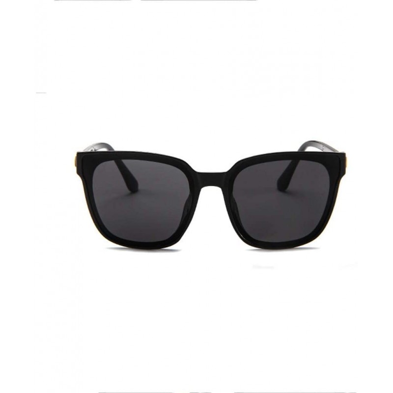 Round Polarized Sunglasses Classic Protection - Black - CX199LER2LD $8.27
