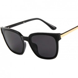 Round Polarized Sunglasses Classic Protection - Black - CX199LER2LD $8.27
