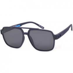 Oversized Sunglasses for Men Polarized UV Protection Square Frame for Sport Aviator - Blue - C218WNM0MCD $29.42
