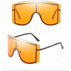 Goggle Cool Colorful Fashion Goggles Unisex Oversize Sunglasses Vintage Shades Glasses - Orange - CI196YY6X2G $9.94