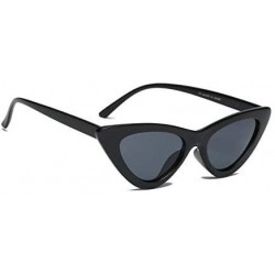 Cat Eye Women Retro Vintage High Pointed UV Protection Cat Eye Fashion Sunglasses - Black - CG18IZK8EKZ $8.90