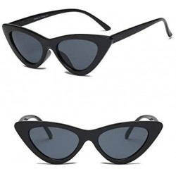 Cat Eye Women Retro Vintage High Pointed UV Protection Cat Eye Fashion Sunglasses - Black - CG18IZK8EKZ $8.90