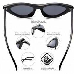 Cat Eye Women Retro Vintage High Pointed UV Protection Cat Eye Fashion Sunglasses - Black - CG18IZK8EKZ $8.90