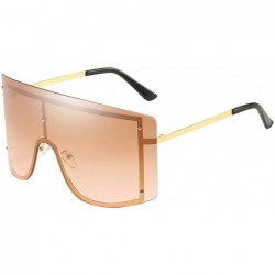 Goggle Cool Colorful Fashion Goggles Unisex Oversize Sunglasses Vintage Shades Glasses - Orange - CI196YY6X2G $9.94