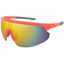 Sport Unisex Sports Sunglasses Skiing Hiking PR004 - Red - CY18AQU9O95 $11.01