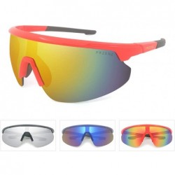 Sport Unisex Sports Sunglasses Skiing Hiking PR004 - Red - CY18AQU9O95 $11.01